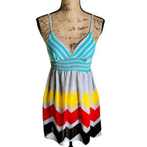 Lucca Couture Striped Multicolor Tank Top